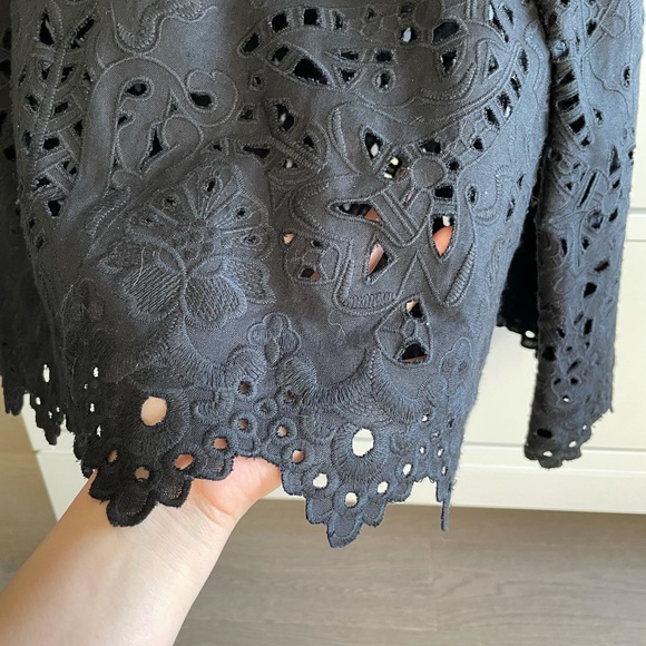 Theory women’s lace cutout blouse size Small - Picture 3 of 11